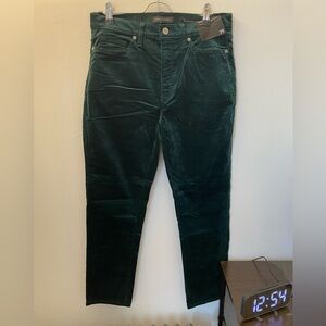 NWT Banana Republic green velvet jeans, size 29